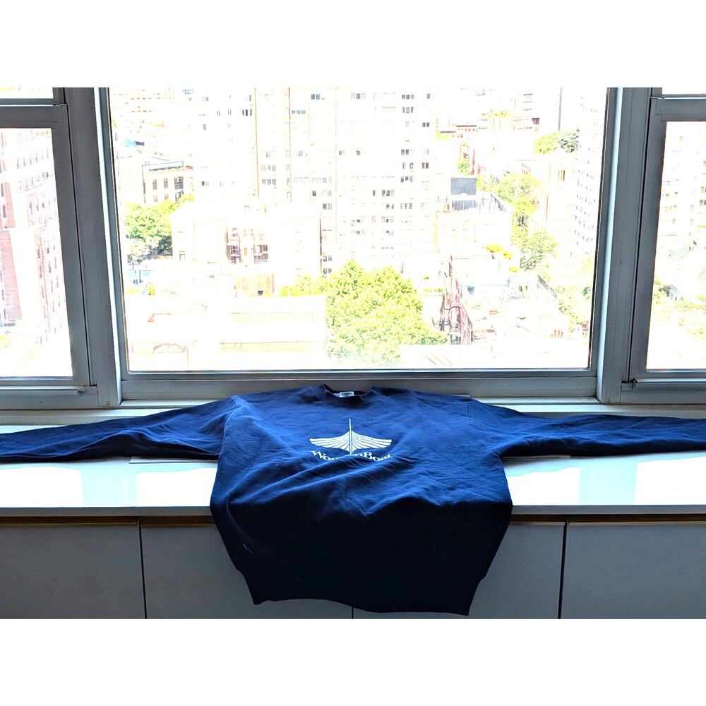 Cotton Crewneck Sweatshirt XL Navy